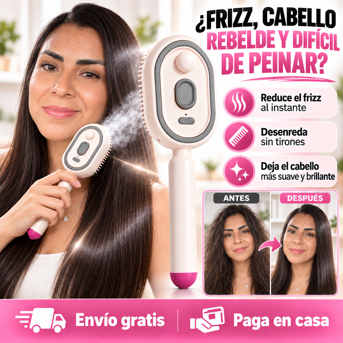 Cepillo A Vapor Electrico Reduce Friz