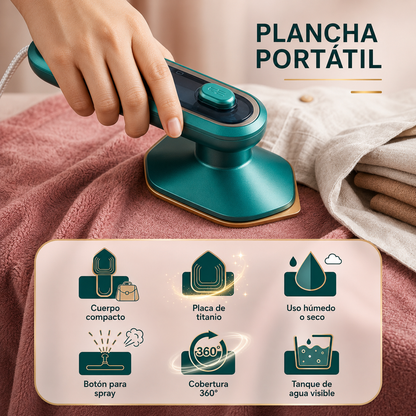 PLANCHA A VAPOR PORTÁTIL 2 EN 1 -✨ Ropa Impecable en Segundos.