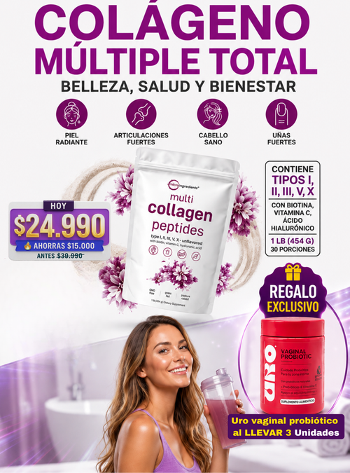 Multi-Colágeno 5 en 1 + Biotina & Vitamina C