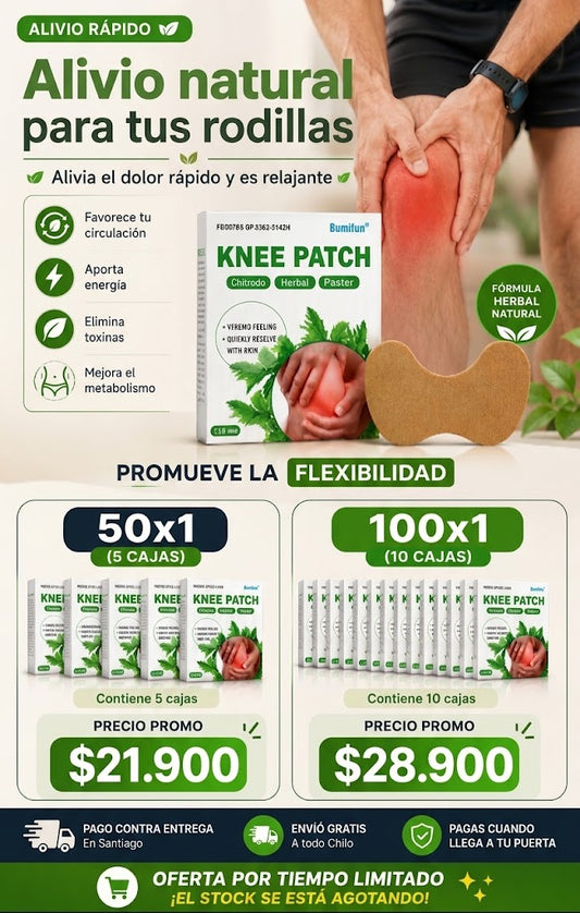 50X1 PARCHES PARA RODILLA -Alivio diario para tus articulaciones