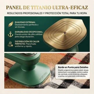 PLANCHA A VAPOR PORTÁTIL 2 EN 1 -✨ Ropa Impecable en Segundos.