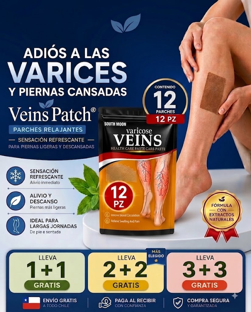 Parches Naturales para Varices y para las Piernas Cansadas - VeinsPatch®
